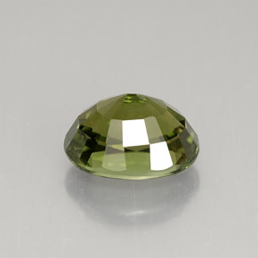 1.66克拉天然绿色碧玺，椭圆形切割，8×6.6毫米，VVS