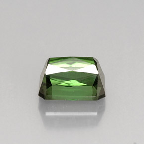 1.15克拉天然绿色碧玺，祖母绿式切割，6.6×5毫米，VVS