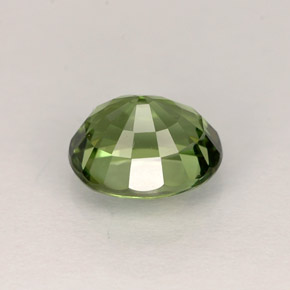 1.10克拉天然绿色碧玺，椭圆形切割，6.8×5.7毫米，VVS