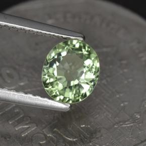 1.00克拉天然绿色碧玺，椭圆形切割，6.7×5.8毫米，VVS