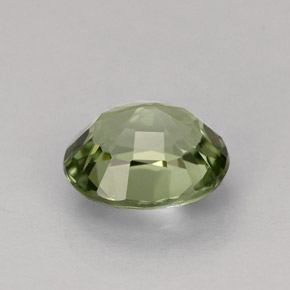 1.20克拉天然绿色碧玺，椭圆形切割，7.3×6.2毫米，VVS