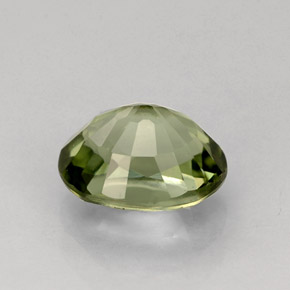 1.27克拉天然绿色碧玺，椭圆形切割，7.3×5.9毫米，VVS-VS