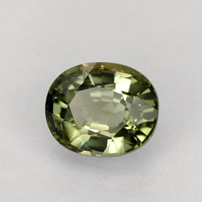 1.50克拉天然绿色碧玺，椭圆形切割，7.4×6.1毫米，VVS-VS