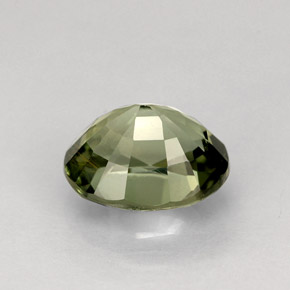 1.25克拉天然绿色碧玺，椭圆形切割，7.3×6.1毫米，VS