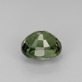 1.05克拉天然绿色碧玺，椭圆形切割，6.4×5.7毫米，VVS