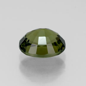 1.07克拉天然绿色碧玺，椭圆形切割，6.9×5.9毫米，VVS
