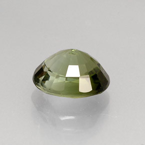 1.06克拉天然绿色碧玺，椭圆形切割，6.9×5.8毫米，VVS-VS