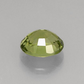 0.89克拉天然绿色碧玺，椭圆形切割，6.5×5.6毫米，VVS