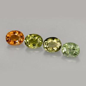 3.12天然多色碧玺，椭圆形切割，6.2×5毫米，VVS-VS