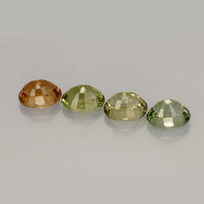 3.12天然多色碧玺，椭圆形切割，6.2×5毫米，VVS-VS