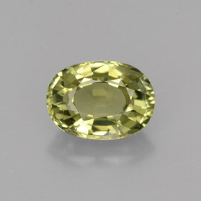 0.99克拉天然绿色碧玺，椭圆形切割，7.1×5.2毫米，VVS