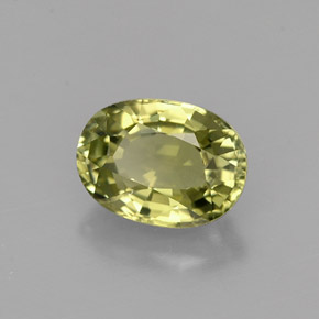 0.99克拉天然绿色碧玺，椭圆形切割，7.1×5.2毫米，VVS