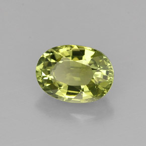 0.98克拉天然绿色碧玺，椭圆形切割，7.1×5.2毫米，VVS