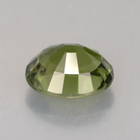 1.33克拉天然绿色碧玺，椭圆形切割，7.6×6.5毫米，VVS