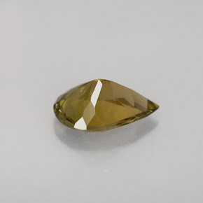 0.87克拉天然黄色碧玺，梨形，8.1×6.1毫米，VVS
