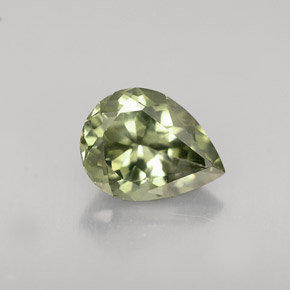 1.00克拉天然绿色碧玺，梨形，8×6.1毫米，VVS