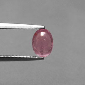 0.97克拉天然粉色碧玺，透明，7.1×5.2毫米，透明/半透明