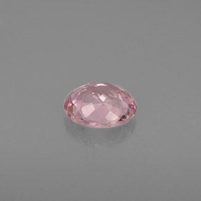 0.65克拉天然粉色碧玺，椭圆形切割，6.2×5.4毫米，VVS-VS