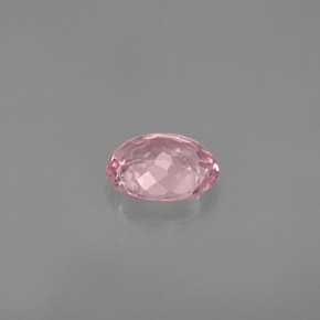 0.83克拉天然粉色碧玺，椭圆形切割，6.9×5.7毫米，VS