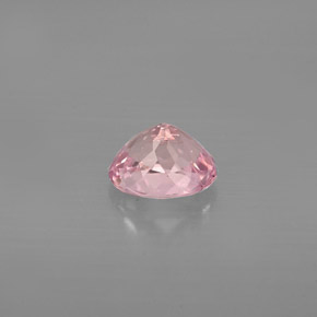 0.79克拉天然粉色碧玺，椭圆形切割，6.4×5毫米，SI