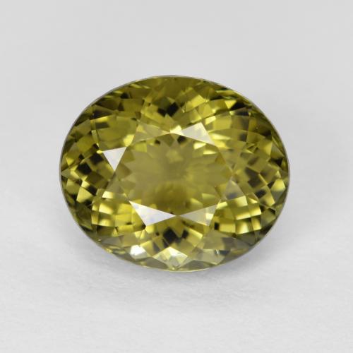1.59克拉天然绿色碧玺，椭圆形切割，8×6.8毫米，VS