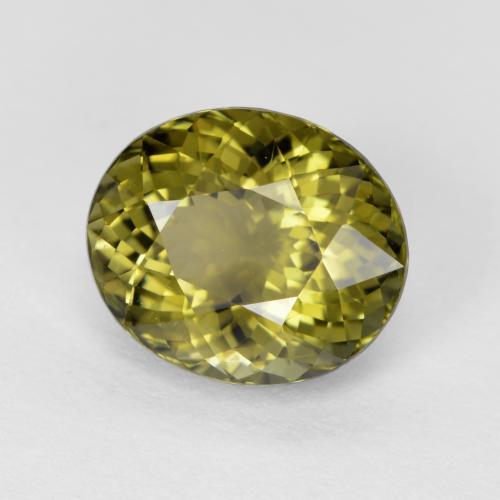 1.59克拉天然绿色碧玺，椭圆形切割，8×6.8毫米，VS