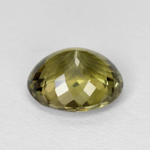 1.59克拉天然绿色碧玺，椭圆形切割，8×6.8毫米，VS