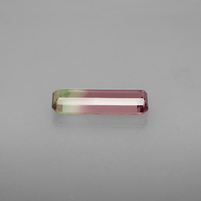 1.17克拉天然多色碧玺，祖母绿式切割，11.3×4毫米，VS