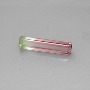 1.60克拉天然多色碧玺，祖母绿式切割，14×3.4毫米，VS