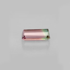 1.23克拉天然多色碧玺，祖母绿式切割，8.7×4.2毫米，VVS-VS