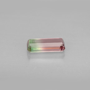 0.98克拉天然多色碧玺，祖母绿式切割，8.8×3.8毫米，VVS-VS