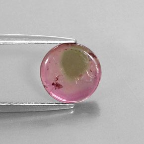 1.55克拉天然双色碧玺，异形，8.5×8.5毫米，透明