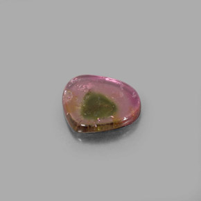 3.49克拉天然多色碧玺，透明，12.7×11.7毫米，透明/半透明