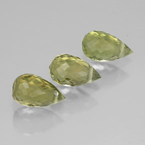 1.68天然绿色碧玺，水滴珠形切工，6.2×3.6毫米，VS