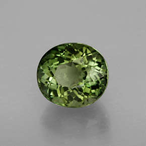1.94克拉天然绿色碧玺，椭圆形切割，7.6×6.8毫米，VVS