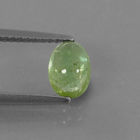 0.99克拉天然绿色碧玺，透明，7.1×5.2毫米，透明/半透明