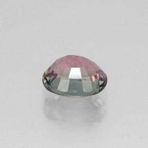 0.85克拉天然多色碧玺，椭圆形切割，6.4×5.4毫米，VVS