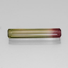 2.68克拉天然多色碧玺，祖母绿式切割，21.2×3.8毫米，VVS-VS