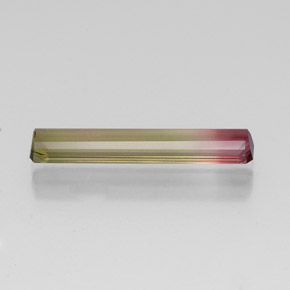 2.68克拉天然多色碧玺，祖母绿式切割，21.2×3.8毫米，VVS-VS
