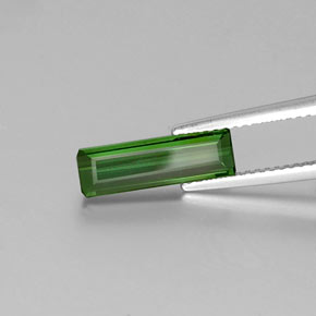 1.60克拉天然绿色碧玺，祖母绿式切割，13.7×4.4毫米，VVS
