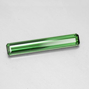 1.60克拉天然绿色碧玺，祖母绿式切割，19.7×3.3毫米，VVS-VS
