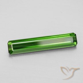 2.58克拉天然绿色碧玺，祖母绿式切割，20.4×4毫米，VVS-VS
