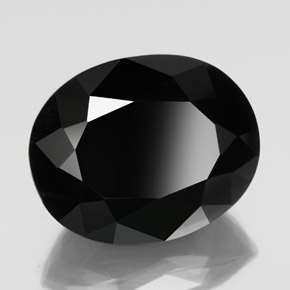 49.27克拉天然黑色碧玺，椭圆形切割，25×20.1毫米，不透明