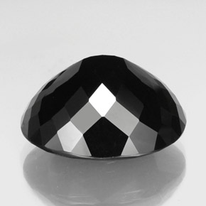 49.27克拉天然黑色碧玺，椭圆形切割，25×20.1毫米，不透明