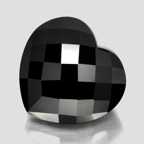 25.72克拉天然黑色碧玺，心形，18.1×17.1毫米，不透明