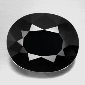 29.19克拉天然黑色碧玺，椭圆形切割，21.5×17.9毫米，不透明