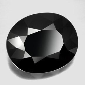29.19克拉天然黑色碧玺，椭圆形切割，21.5×17.9毫米，不透明