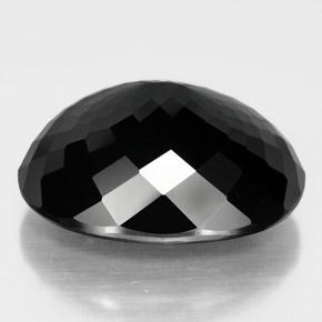 29.19克拉天然黑色碧玺，椭圆形切割，21.5×17.9毫米，不透明