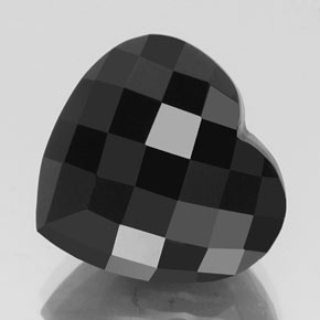 23.92克拉天然黑色碧玺，心形，17.2×16.4毫米，不透明