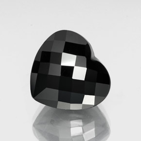 19.13克拉天然黑色碧玺，心形，15.8×14.7毫米，不透明